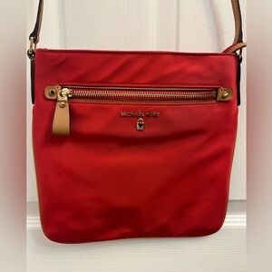 Red Michael Kors Crossbody Purse